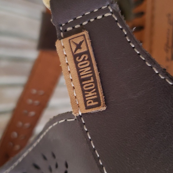 PIKOLINOS Altea Grey Leather Sandals Size 9/40 - Picture 9 of 10